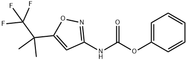 (5-(1,1,1-三氟-2-甲基丙-2-基)异噁唑-3-基)氨基甲酸苯酯 结构式