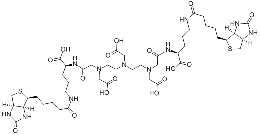 二亚乙基三胺五乙酸 Α,Ω-双(生物胞素酰胺) 结构式