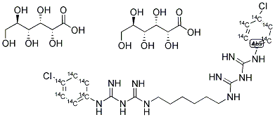 CHLORHEXIDINE-RING-UL-14C DIGLUCONATE 结构式