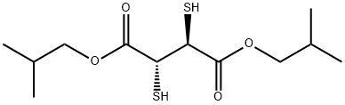 bis(2-methylpropyl) (2S,3R)-2,3-bis-sulfanylbutanedioate 结构式