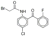 N-[2-(2-FLUOROPHENYL)-4-CHLOROPHENYL-2-BROMOACETAMIDE-13C1 结构式