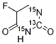 5-Fluorodihydropyrimidine-2,4-dione-13C,15N2 结构式