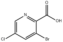 3-溴-5-氯-2-吡啶羧酸 结构式