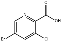 5-溴-3-氯吡啶-2羧酸 结构式