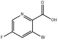 3-溴-5-氟吡啶-2-甲酸 结构式