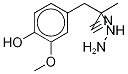 2-Hydrazino-α-(4-hydroxy-3-methoxybenzyl)propionitrile-d5 结构式