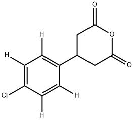 3-(4-Chlorophenyl-d4)glutaric Anhydride 结构式