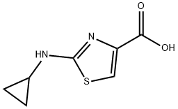 2-(环丙基氨基)-1,3-噻唑-4-甲酸 结构式