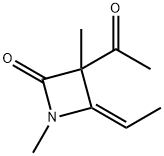 2-Azetidinone, 3-acetyl-4-ethylidene-1,3-dimethyl-, (E)- (9CI) 结构式