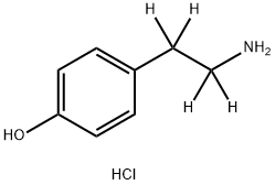 Tyramine-d4 Hydrochloride 结构式