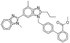 Methyl 4’-[[2-n-Propyl-4-methyl-6-(1-methylbenzimidazol-2-yl)-benzimidazol-1-yl]methyl]biphenyl-2-carboxylate-D3 结构式