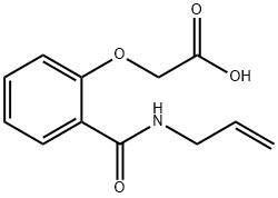 2-[2-(丙-2-烯基氨基甲酰基)苯氧基]乙酸 结构式