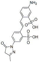 5-氨基-2-[2-[4-(4,5-二氢-3-甲基-5-氧代-1H-吡唑-1-基)-2-磺苯基]乙烯基]-苯磺酸 结构式