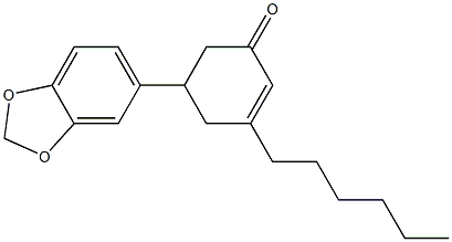 5-benzo[1,3]dioxol-5-yl-3-hexyl-cyclohex-2-en-1-one 结构式