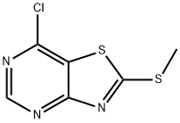 7-氯-2-(甲硫基)噻唑并[4,5-D]嘧啶 结构式