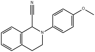 1,2,3,4-四氢-2-(4-甲氧基苯基)-1-异喹啉甲腈 结构式