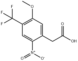 2-[5-Methoxy-2-nitro-4-(trifluoromethyl)phenyl]-acetic acid 结构式