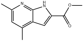 1H-Pyrrolo[2,3-b]pyridine-2-carboxylic acid, 4,6-diMethyl-, Methyl ester 结构式