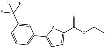 5-[3-(三氟甲基)苯基]噻吩-2-羧酸乙酯 结构式