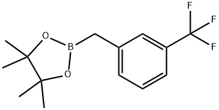 4,4,5,5-四甲基-2-(3-(三氟甲基)-苄基)-1,3,2-二氧杂环戊硼烷 结构式