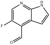 5-氟-1H-吡咯并[2,3-B]吡啶-4-甲醛 结构式