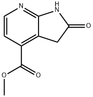 1H-Pyrrolo[2,3-b]pyridine-4-carboxylicacid,2,3-dihydro-2-oxo-,Methylester 结构式