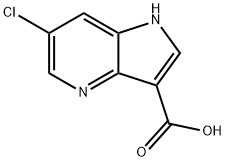 6-氯-4-氮杂吲哚-3-羧酸 结构式