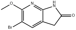 5-溴-6-甲氧基-1,3-二氢吡咯并[2,3-B]吡啶-2-酮 结构式