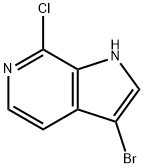 3-溴-7-氯-1H-吡咯并[2,3-B]吡啶 结构式