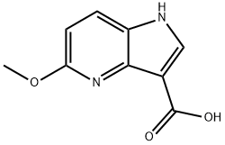 5-甲氧基-4-氮杂吲哚-3-甲酸 结构式