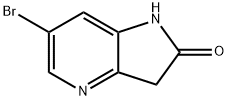 6-溴4-氮杂-吲哚-2-酮 结构式