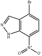 4-溴-7-硝基-1H-吲唑 结构式