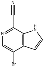 1H-Pyrrolo[2,3-c]pyridine-7-carbonitrile, 4-broMo- 结构式