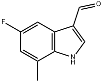 5-氟-7-甲基-吲哚-3-甲醛 结构式