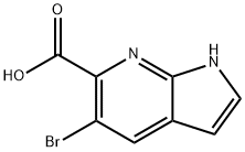 5-溴-7-氮杂-吲哚-6-羧酸 结构式