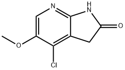 4-氯-5-甲氧基-1H,2H,3H-吡咯并[2,3-B]吡啶-2-酮 结构式