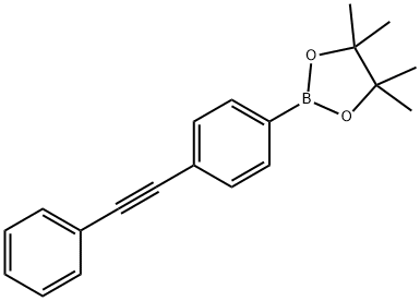 4,4,5,5-四甲基-2-(4-苯基乙炔基-苯基)-[1,3,2]二氧杂硼烷 结构式