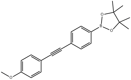 4-(4-甲氧苯基乙炔基)苯硼酸频哪酯 结构式