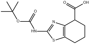 2-((叔丁氧基羰基)氨基)-4,5,6,7-四氢苯并[D]噻唑-4-羧酸 结构式