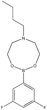 6-丁基-2-(3,5-二氟苯基)-1,3,6,2-二吖硼辛环 结构式
