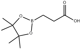 3-(4,4,5,5-四甲基-1,3,2-二氧杂硼杂环戊烷-2-基)丙酸 结构式