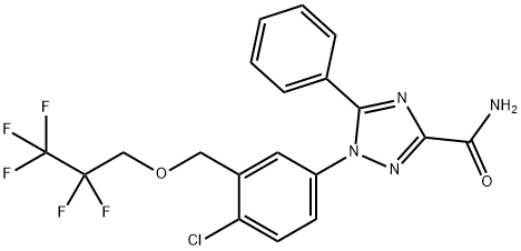 1-[4-chloro-3-(2,2,3,3,3-pentafluoropropoxymethyl)phenyl]-5-phenyl-1,2 ,4-triazole-3-carboxamide 结构式