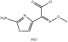 (Z)-2-(2-AMINO-1,3-THIAZOL-4-YL)-2-METHOXYIMINOACETYL CHLORIDE HYDROCHLORIDE 结构式