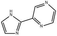 2-(1H-2-咪唑基)吡嗪 结构式