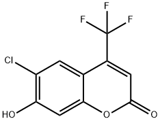 6-氯-7-羟基-4-(三氟甲基)香豆素 结构式