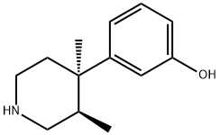 (3R,4R)-3,4-二甲基-4-(3-羟基苯基)哌啶 结构式