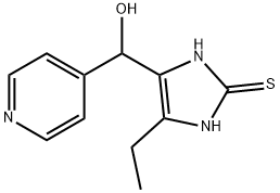 2H-Imidazole-2-thione,  4-ethyl-1,3-dihydro-5-(hydroxy-4-pyridinylmethyl)- 结构式