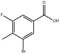 3-溴-5-氟-4-甲基苯甲酸 结构式