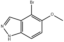 4-溴-5-甲氧基-1H-吲唑 结构式