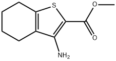 3-氨基-4,5,6,7-四氢-苯并噻吩-2-羧酸甲酯 结构式